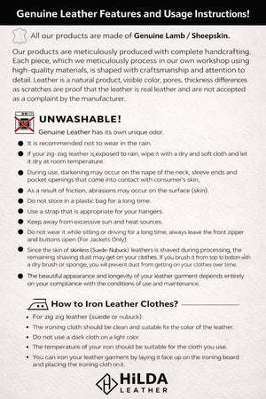 Premium Quality Genuine Leather Black Skirt Above Knee Midi Length Ann.