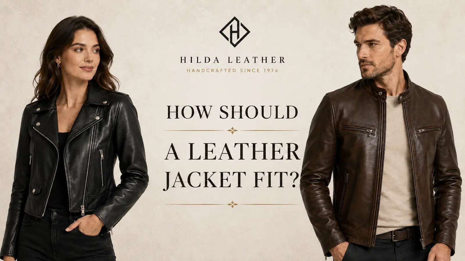 How a genuine leather jacket should fit across the shoulders, chest and sleeves